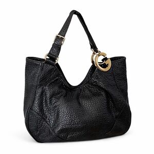 Vintage GUCCI Large Charlotte Bag in Black Leather